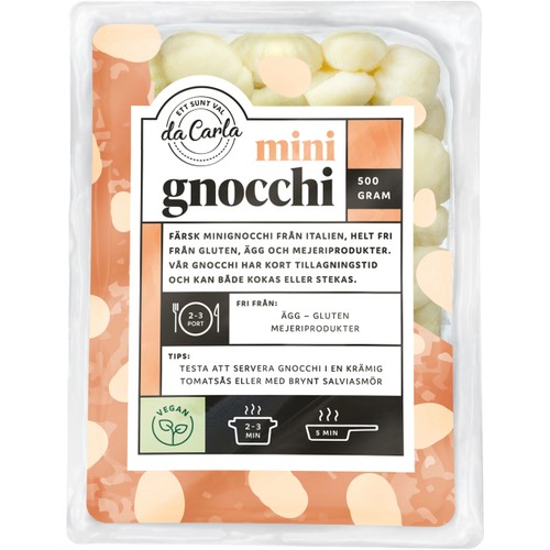 Gnocchi Glutenfri 500g Da Carla