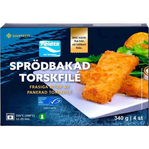 Torsk Sprödbakad Fryst 340g Feldt's
