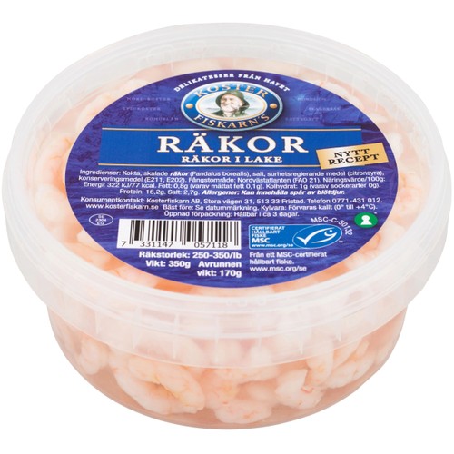 Räkor i lake 170g Kosterfiskarn