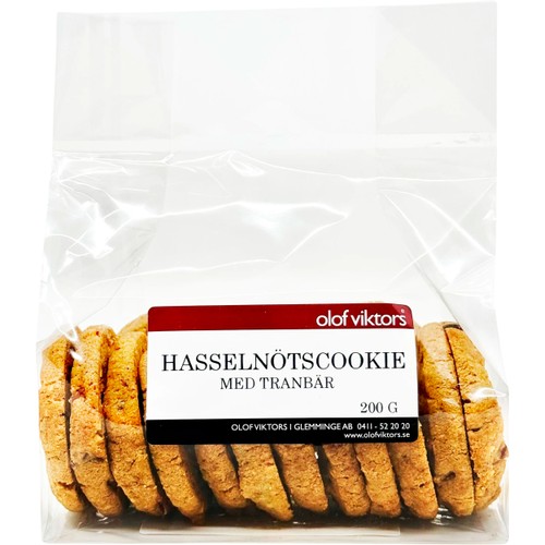Hasselnötscookie Med Tranbär 200g Olof Viktors i Glemminge