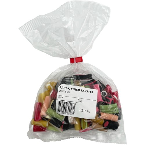 Lakritsmix 215g Finsk Lakrits