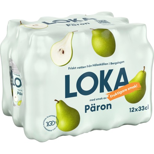 Vatten Kolsyrat Päron 12x33cl Loka