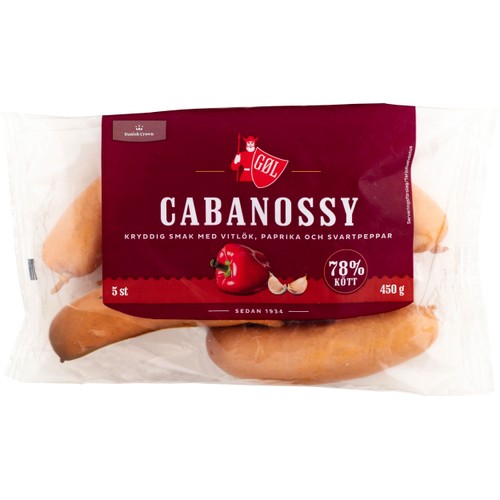 Cabanossy Vitlök Paprika 78% Kötthalt 450g Göl