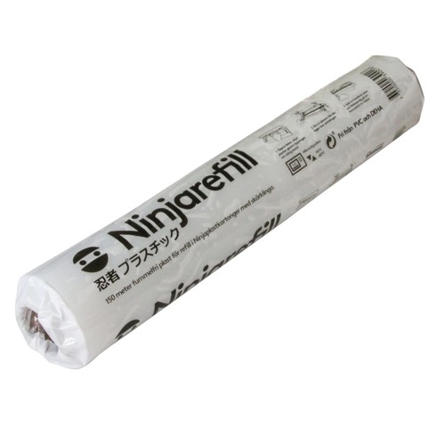 100% fummelfri plastfolie refill 150m Ninjaplast