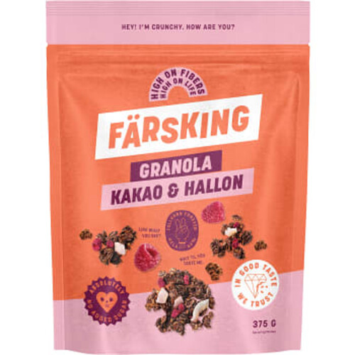 Granola kakao hallon 375g Färsking