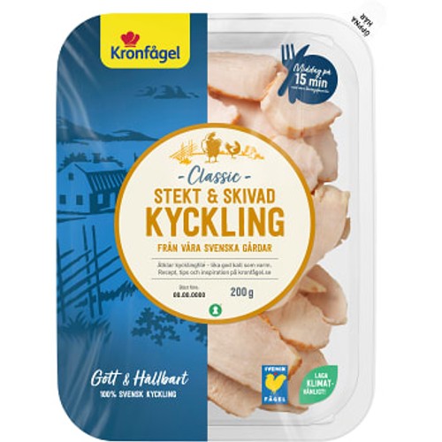 Minut kyckling Stekt&Skivad Classic 200 g Kronfågel