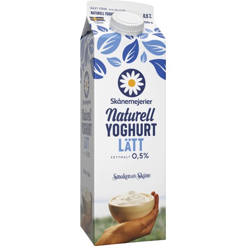 Lättyoghurt Mild Naturell 0,5% 1l Skånemejerier