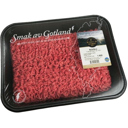Nötfärs Färsk 12% ca 1,6kg Smak av Gotland