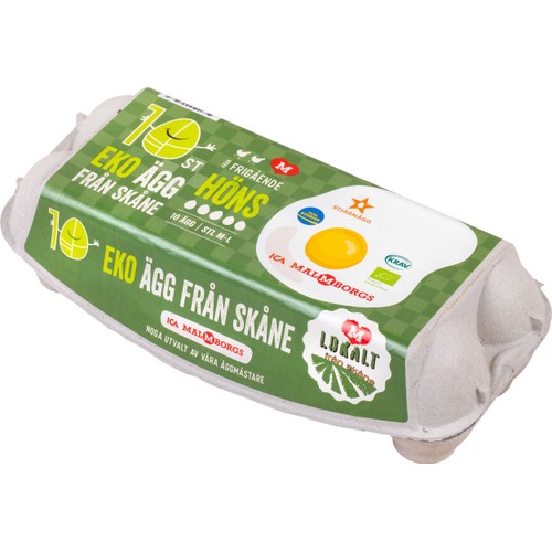 Ägg Malmborgs Ekologiska KRAV 10-p Stjärnägg
