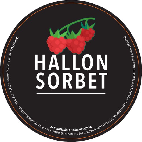 Hallonsorbet 0,5l