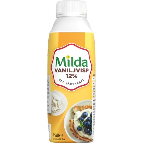Vaniljvisp 12% 2,5dl Milda