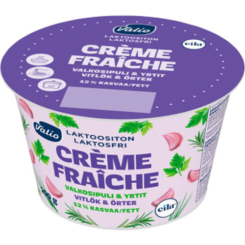 Crème Fraiche vitlök & örter laktosfri 200g Valio