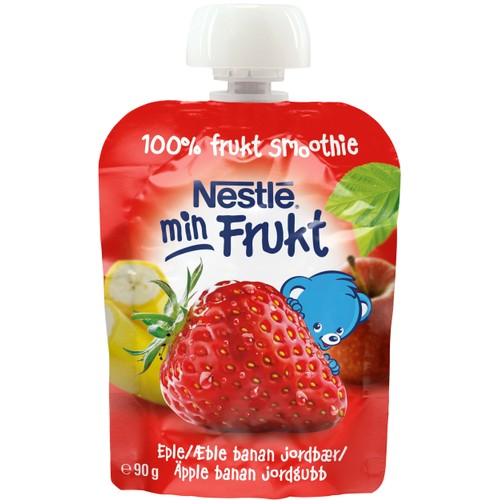 Min frukt äpple banan & jordgubb Från 6m 90g Nestle