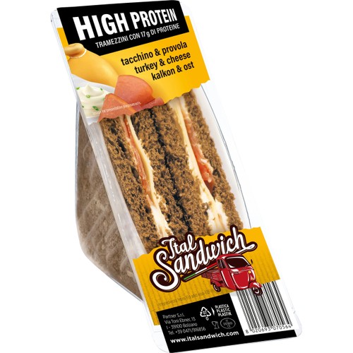 Sandwich Fullkorn Kalkon 130g Italsandwich