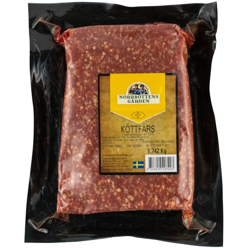 Köttfärs Nöt ca 740g Norrbottensgården