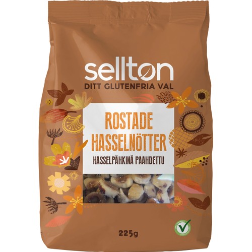 Hasselnötter Rostad 225g Sellton