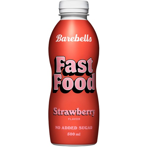 Måltidsersättning Dryck Fast Food Strawberry 500ml Barebells