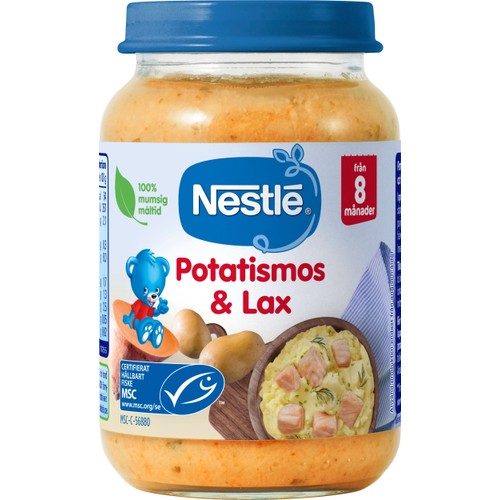 Barnmat Potatismos & Lax MSC 8m 190g Nestle