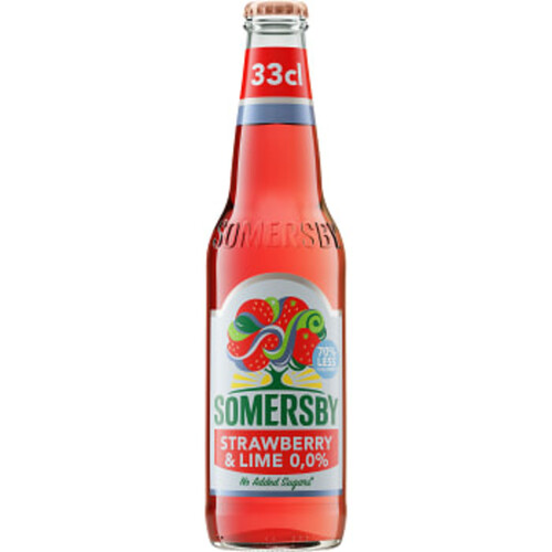 Cider Strawberry & Lime Alkoholfri 33cl Somersby
