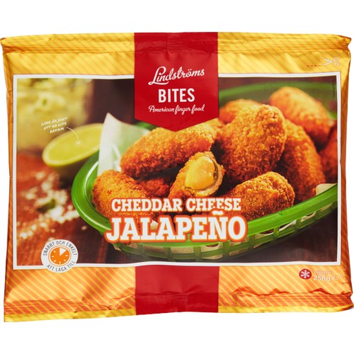 Cheddar cheese Jalapeño Fryst 250g Lindströms Bites