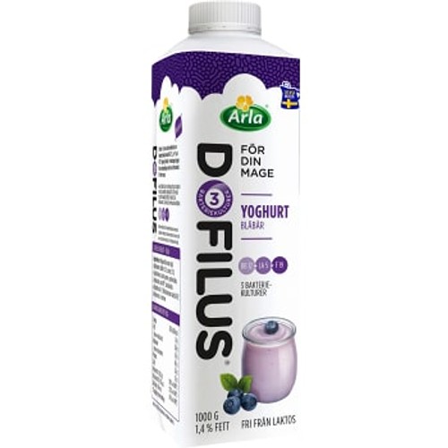 Yoghurt Dofilus Blåbär Laktosfri 1,5% 1000g Arla