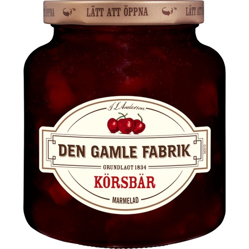 Körsbärsmarmelad 380g Den Gamle Fabrik