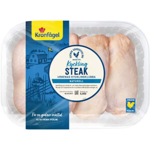 Kycklingsteak Färsk Urbenad Kycklingklubba ca 900g Kronfågel