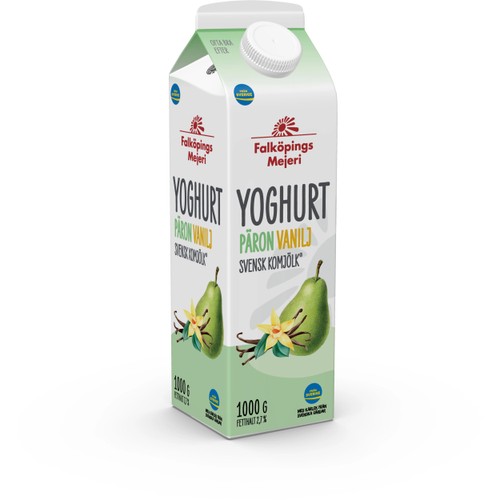 Yoghurt Päron Vanilj 1000g Falköpings Mejeri
