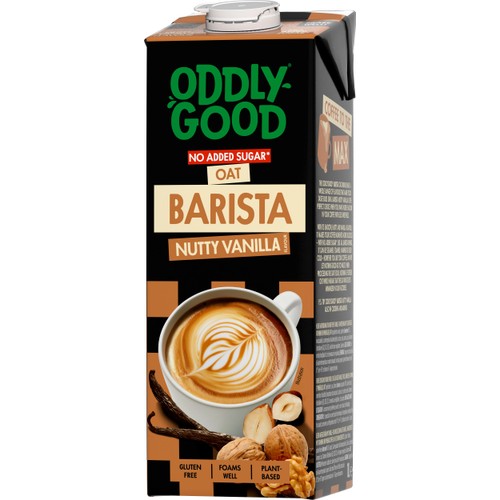 Havredryck Barista Nutty Vanilla osockrad Glutenfri 3% 1000ml Oddlygood®