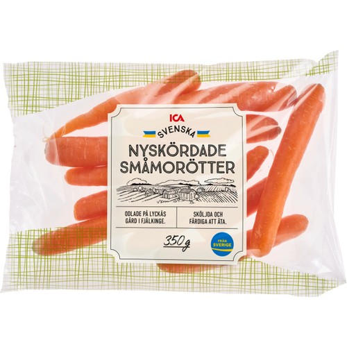 Småmorötter Nyskördade 350g Klass 1 ICA