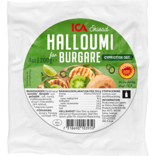 Halloumiburgare 4 Skivor 200g ICA