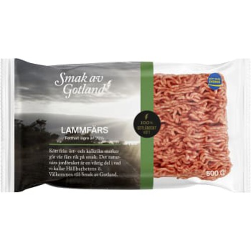 Lammfärs Färsk 20% 500g Smak av Gotland