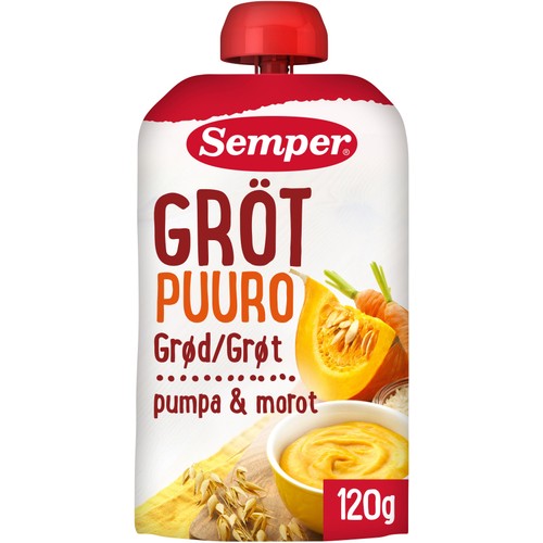 Gröt Pumpa & Morot Från 6m 120g Semper