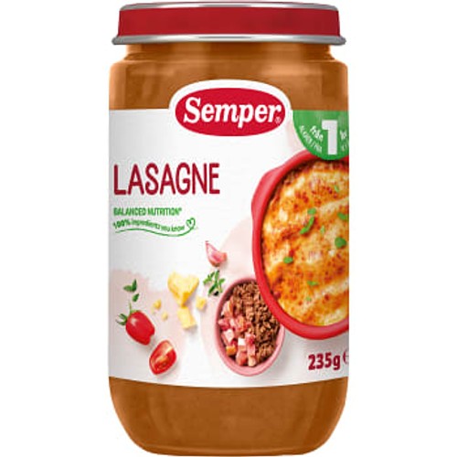 Barnmat Lasagne 12m 235g Semper