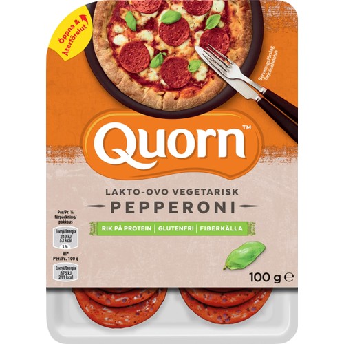 Pepperoni vegetarisk glutenfri 100g Quorn