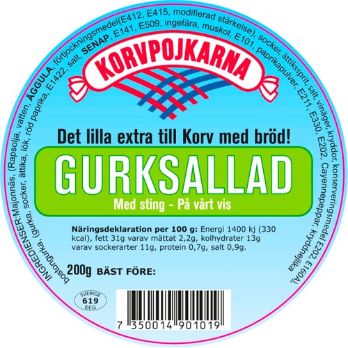 Gurksallad Med Sting 200g Korvpojkarna