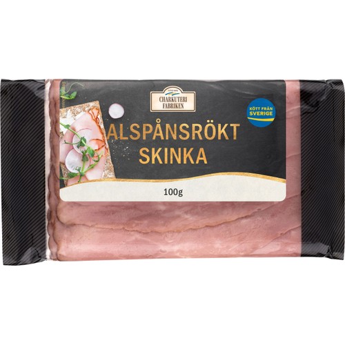 Skinka Alspånsrökt 100g Charkuterifabriken