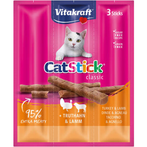 Cat-Stick mini Kalkon & lamm 3-p Vitakraft
