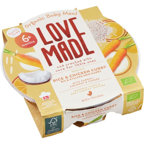 Ris & kyckling curry 6m 185g Lovemade