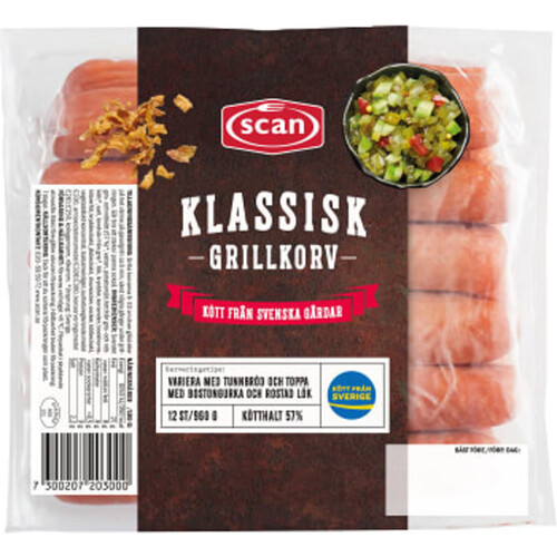 Grillkorv Klassisk 960g Scan