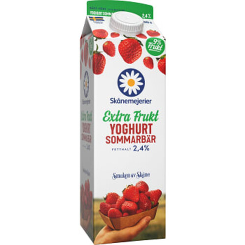 Yoghurt Sommarbär 2,4% 1l Skånemejeri