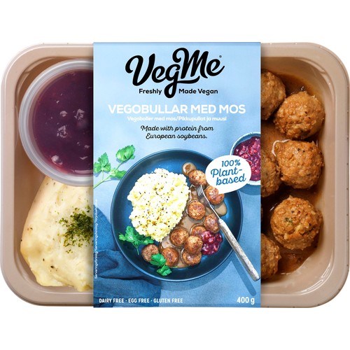 Färdigmat Vegobullar med mos 400g Vegme