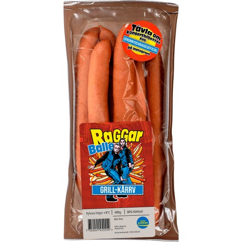 Grillkorv Raggarballe 480g Stensåkra