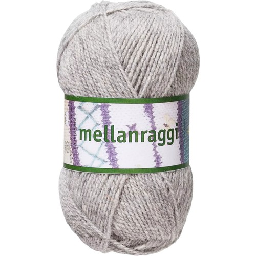 Garn Mellanraggi Ljusgrå 100g Järbo