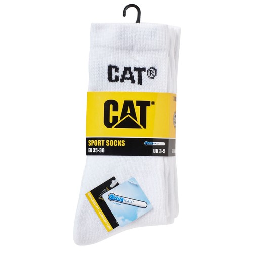 Sportsocka 3p Coolmax vit 35-38 CAT