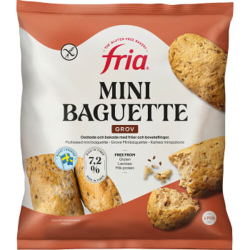 Grov minibaguett Glutenfri Mjölkfri Fryst 280g Fria