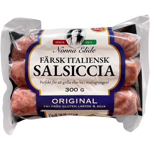 Färskkorv Salsicca Original 95% Kötthalt 300g Nonna Elide