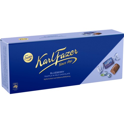 Chokladpraliner Mjölkchoklad Blåbär 228g Fazer