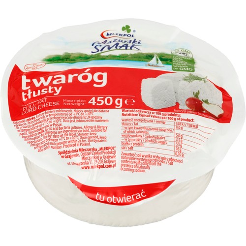 Ost Twarog Röd 450g Mlekpol