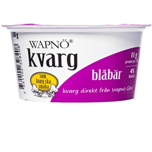 Kvarg Blåbär 4% 150g Wapnö